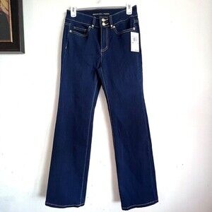 Michael Kors High Waist Basics Straight Jeans Women's‎ Size 2 Overdyed Indigo